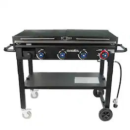 Razor Griddle - GGC1643M 37 Inch Outdoor 4 Burner LP Propane Gas Griddle Grill - Black
