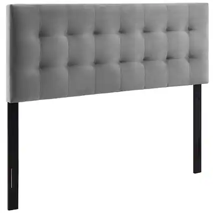 Front. Modway - Lily Biscuit Tufted Performance Velvet King Headboard by Modway - Gray.