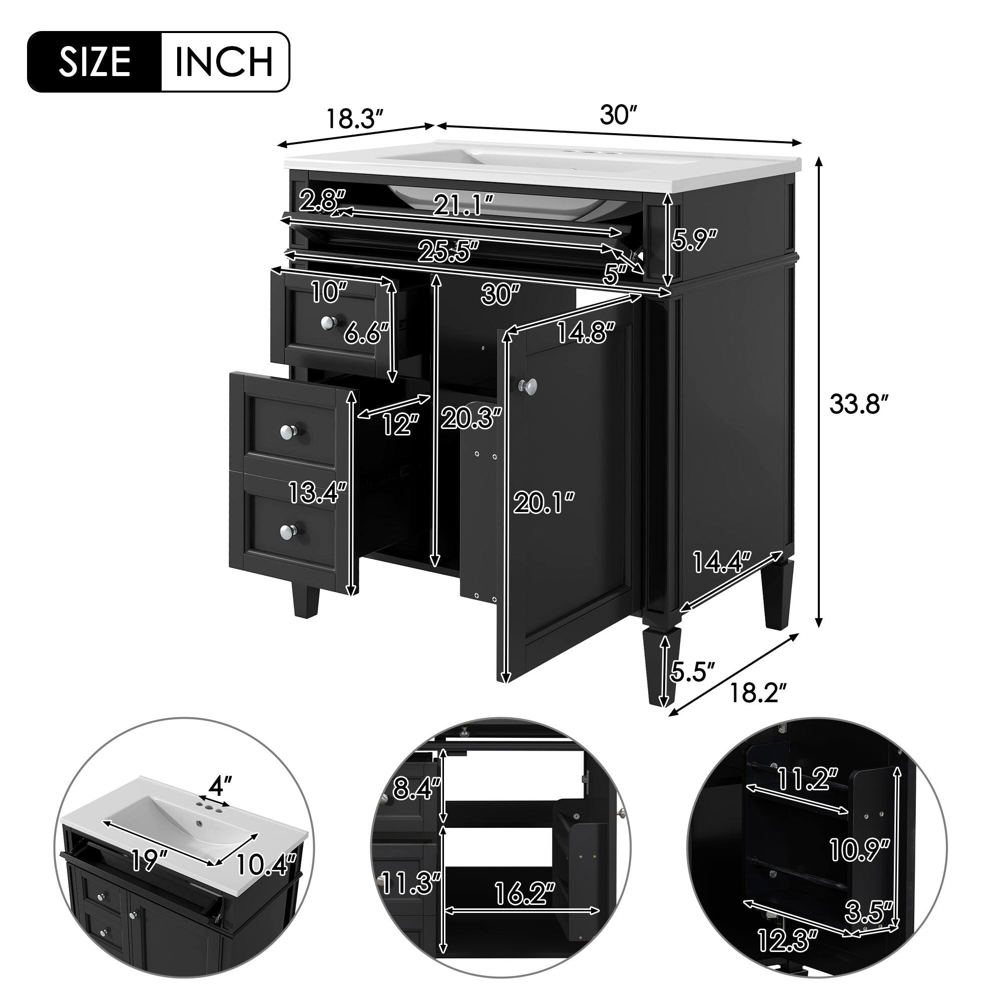 SIZE INCH  
18.3" 30" 2.8" 21.1" 25.5" 10" 30" 6.6" 5" 14.8" 5.9" 12" 20.3" 33.8" 13.4" 20.1" 14.4" 5.5" 18.2" 4" 8.4" 11.2" 19" 10.4" 11.3" 16.2" 10.9" 3.5" 12.3"