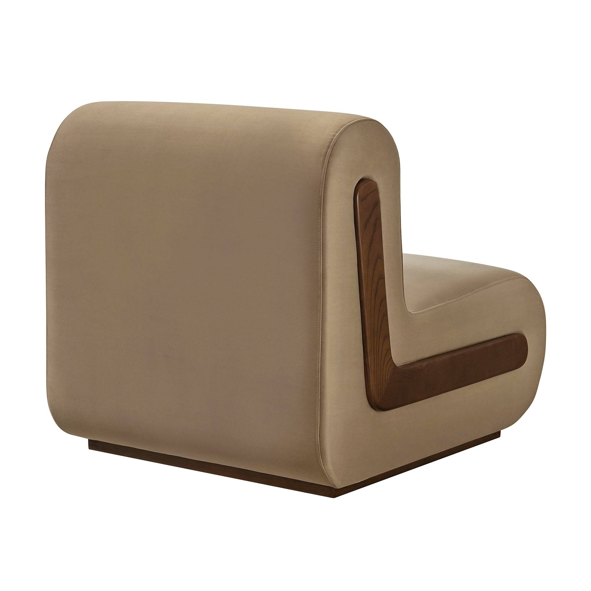 Alt View 3. Modway - Denby Performance Velvet Accent Chair by Modway - Taupe.
