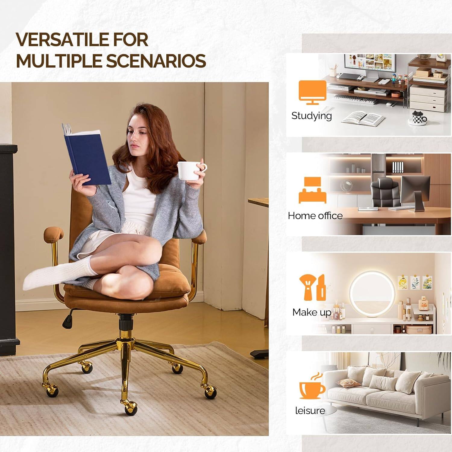 VERSATILE FOR MULTIPLE SCENARIOS

- Studying
- Home office
- Make up
- Leisure