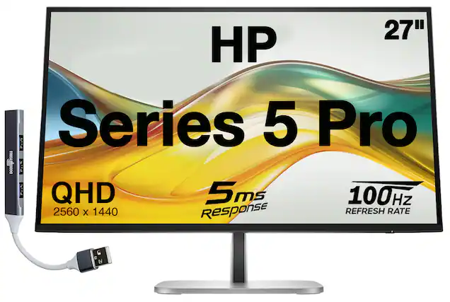 27" HP Series 5 Pro ITHOA I DOOKESTORL P..d Paste QHD 5ms Response 100Hz REFRESH RATE 2560 X 1440