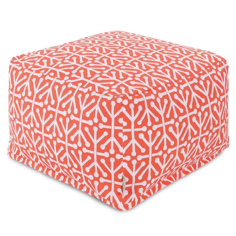 Majestic Home - Ottoman Pouf Aruba - Orange