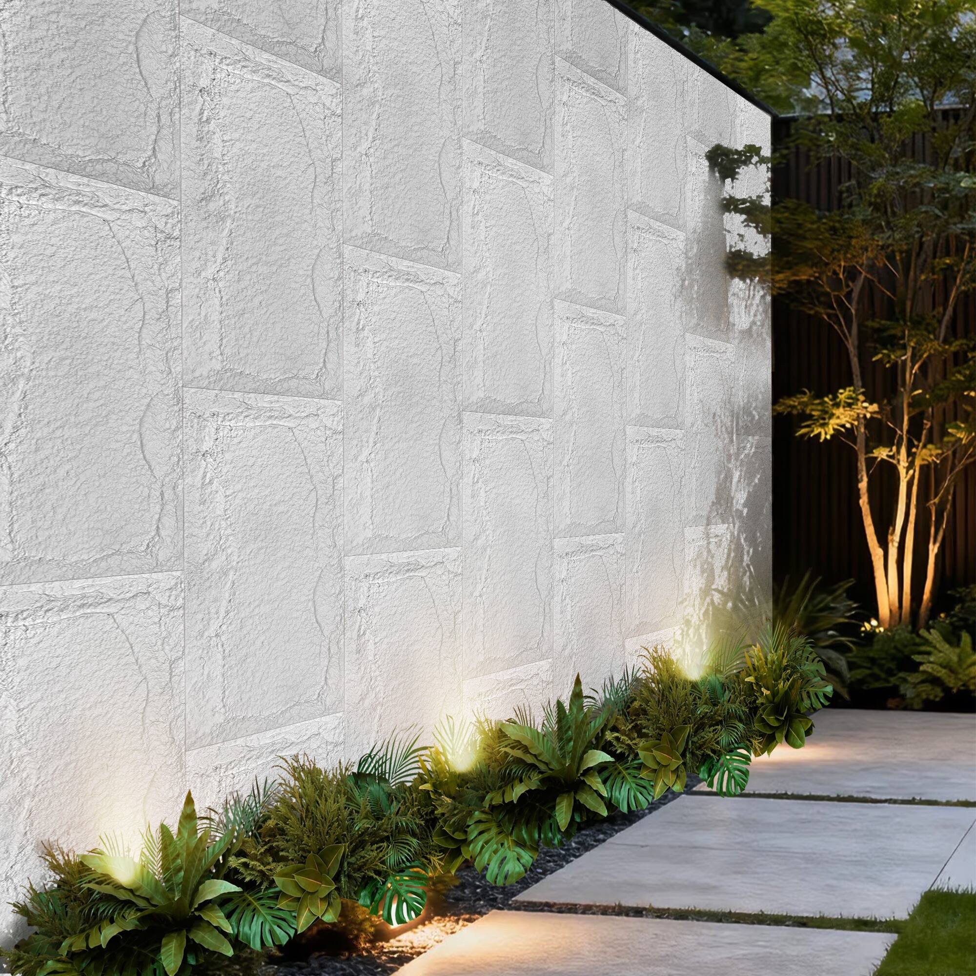Alt View 3. Boyel Living - 8-Pack 23.62-in x 47.24-in Natural 3D Faux Stone Polyurethane Wall Panel - Natural.