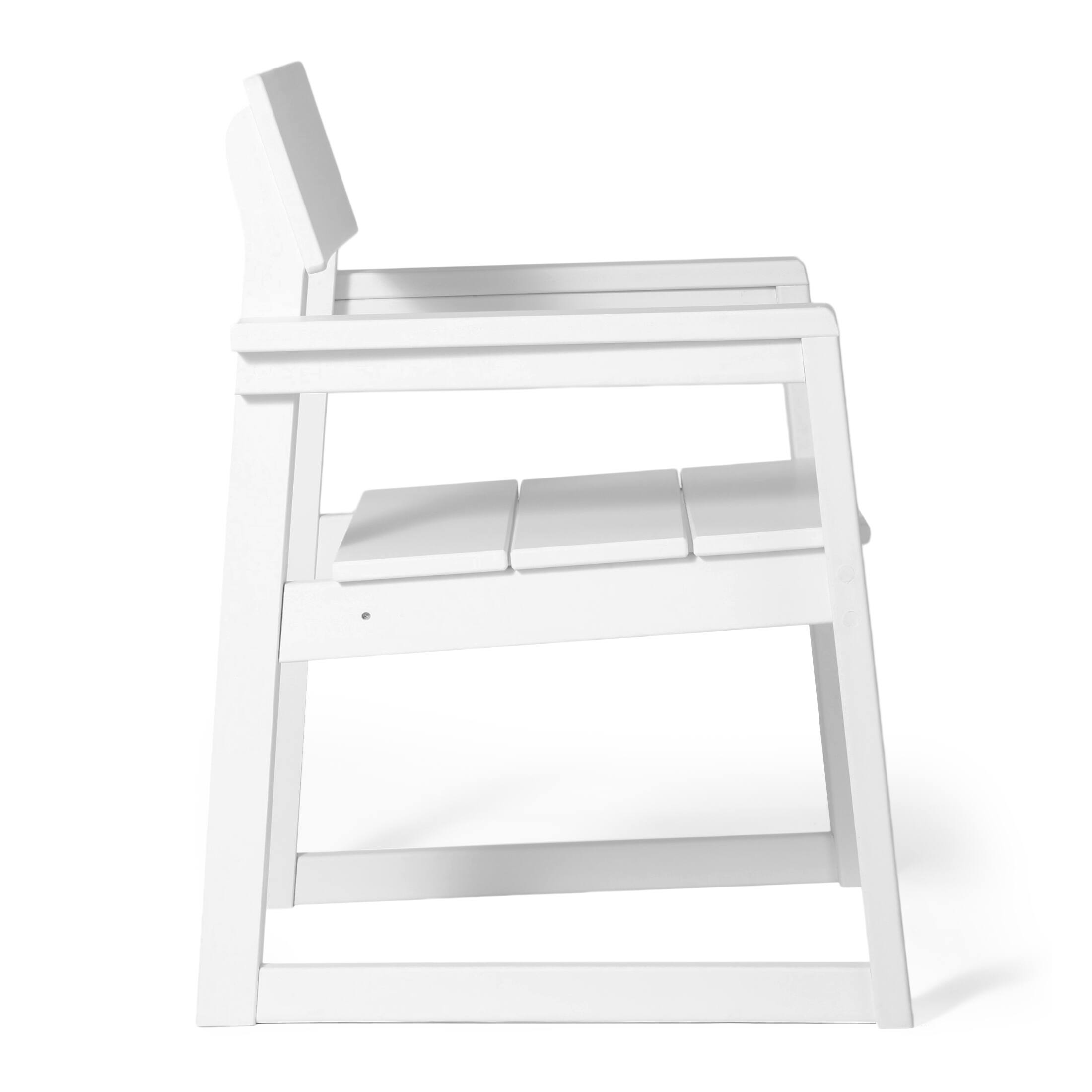 Back. WestinTrends - WestinTrends Paloma Modern HDPE Outdoor Patio Dining Arm Chairs (Set of 2) - White.