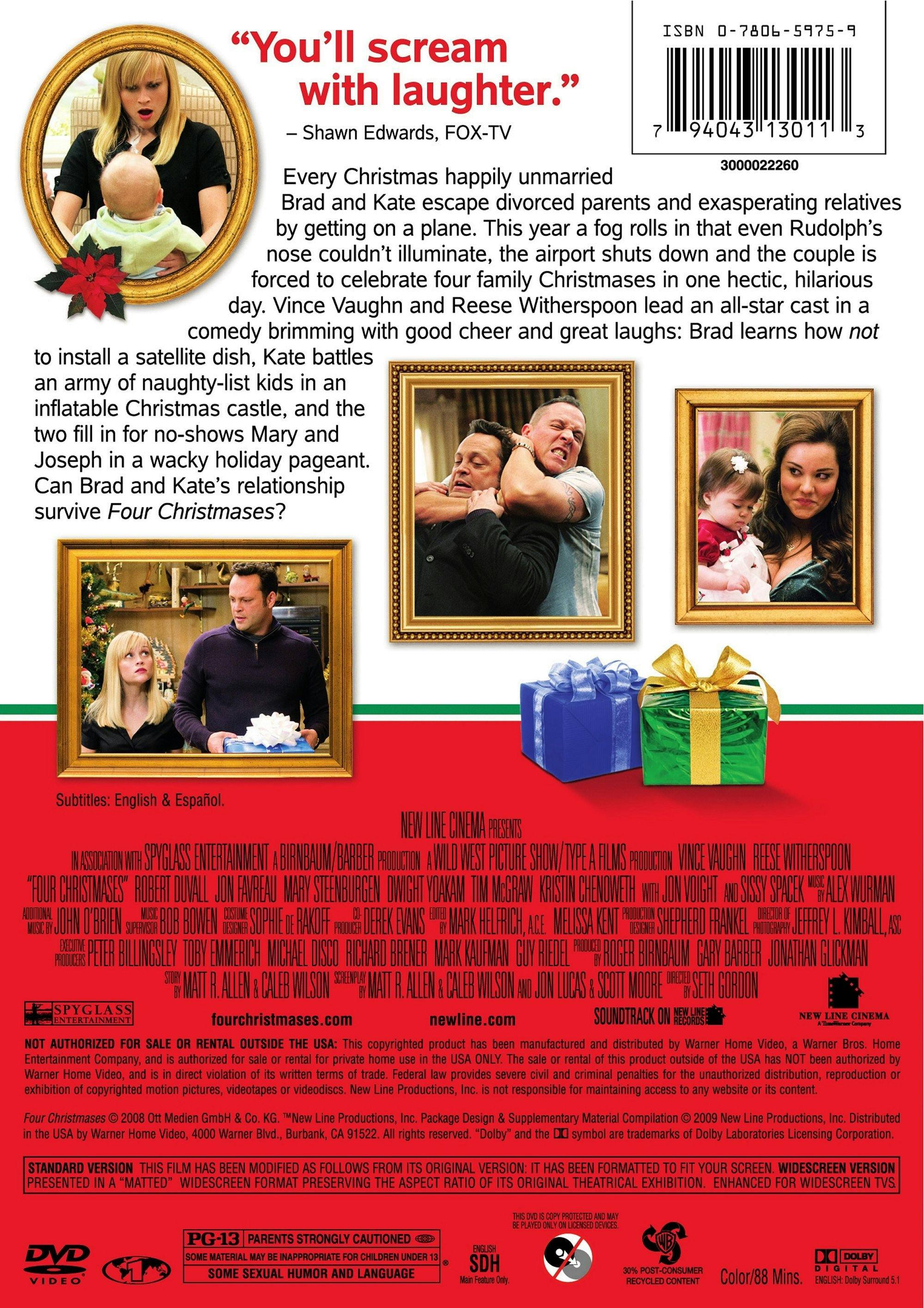 Back. Four Christmases [DVD].