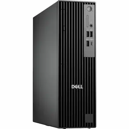 Front. Dell - Dell Pro Slim Plus QBS1250 Desktop Computer - Intel Core Ultra 7 265 - 16 GB - 512 GB SSD - Slim PC - Standard Black - Standard Black.