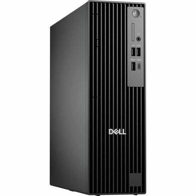 Front. Dell - Dell Pro Slim Plus QBS1250 Desktop Computer - Intel Core Ultra 7 265 - 16 GB - 512 GB SSD - Slim PC - Standard Black - Standard Black.