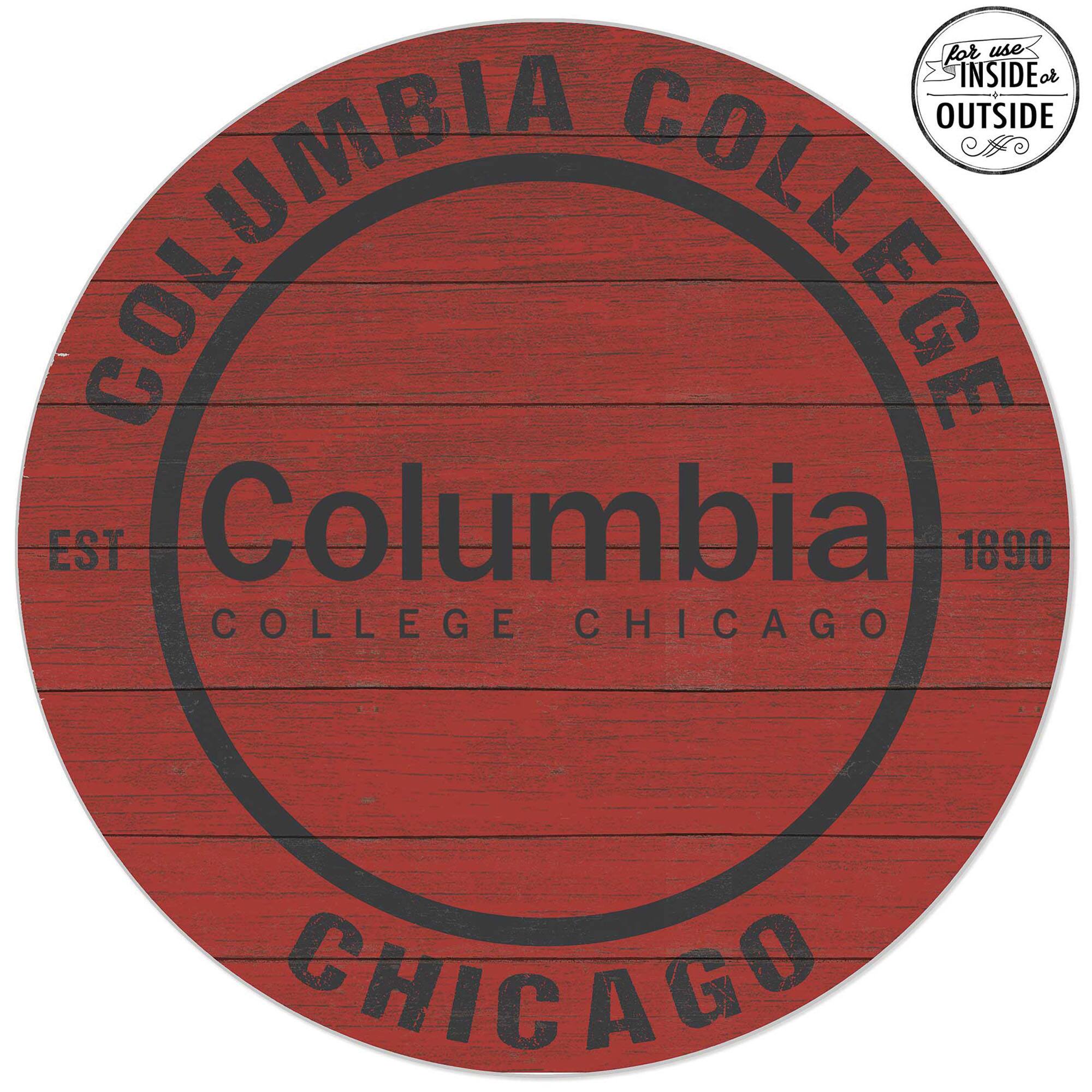 Columbia Renegades 20'' x 20'' Indoor/Outdoor Team Color Circle Sign