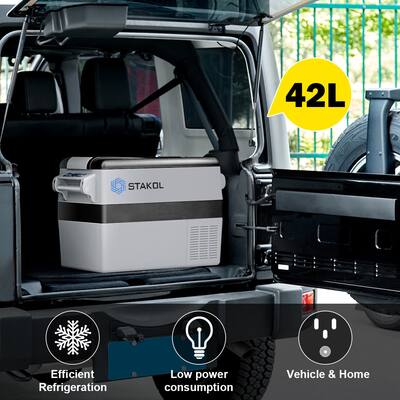 Costway 44 Quarts Portable Electric Car Cooler Refrigerator