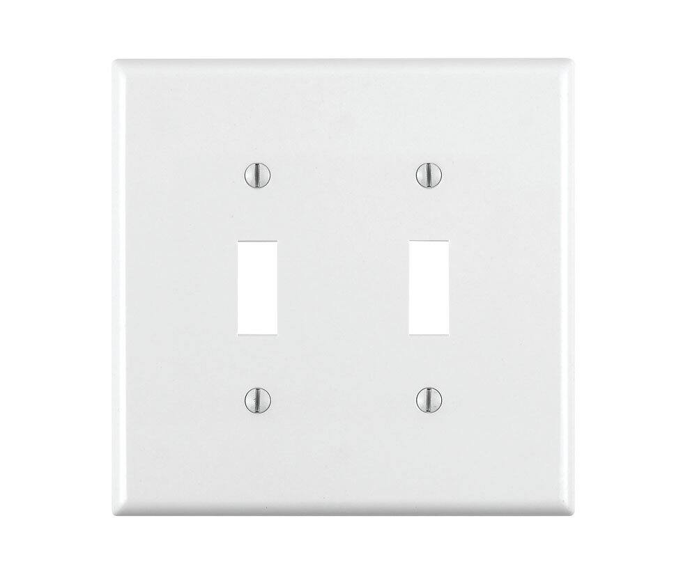 Leviton - 2 gang Thermoplastic Nylon Toggle Wall Plate 1 pk - White price history on PriceWatchPro