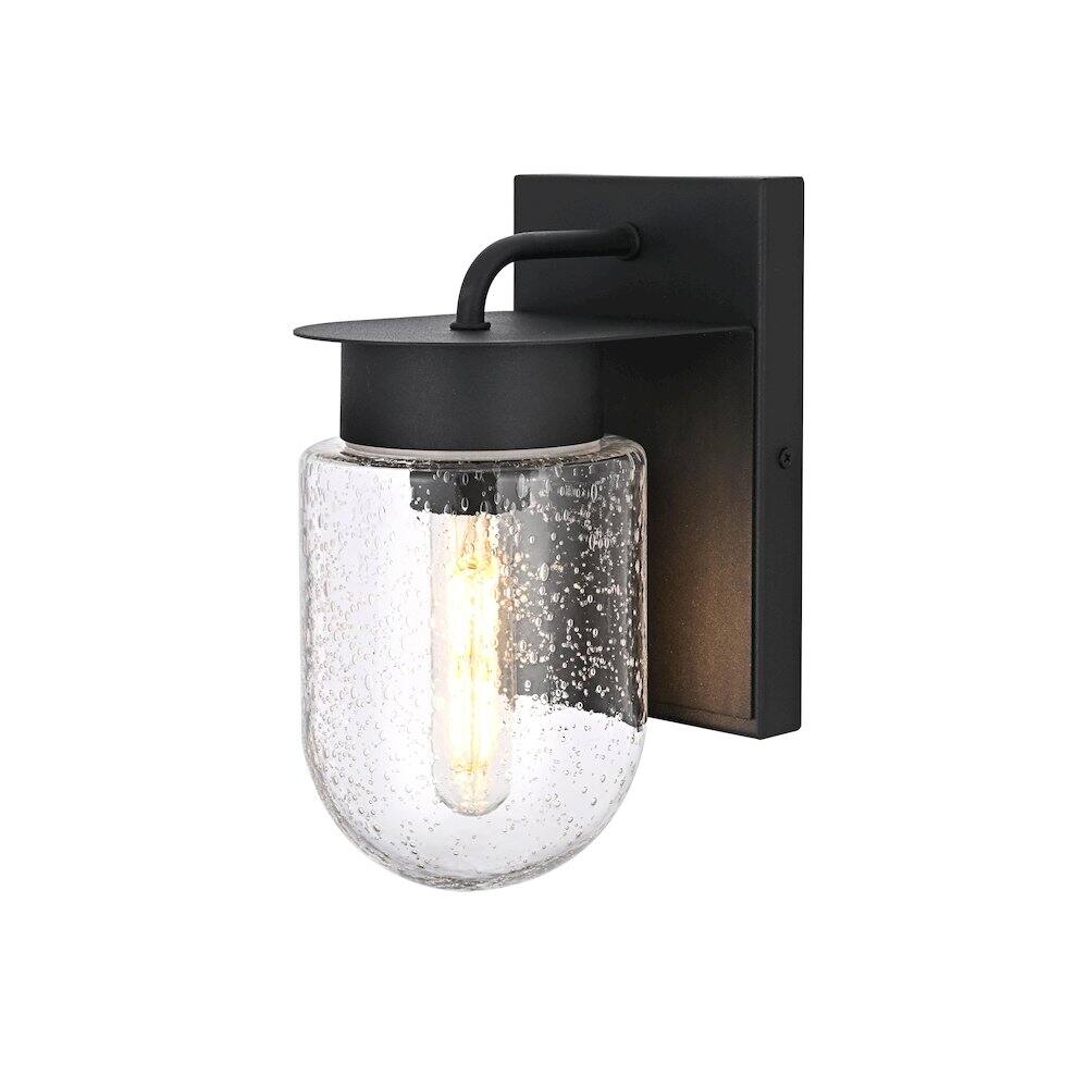 Angle. Elegant Lighting - Rafael 5 Inch Outdoor Wall Sconce In Black - Black.