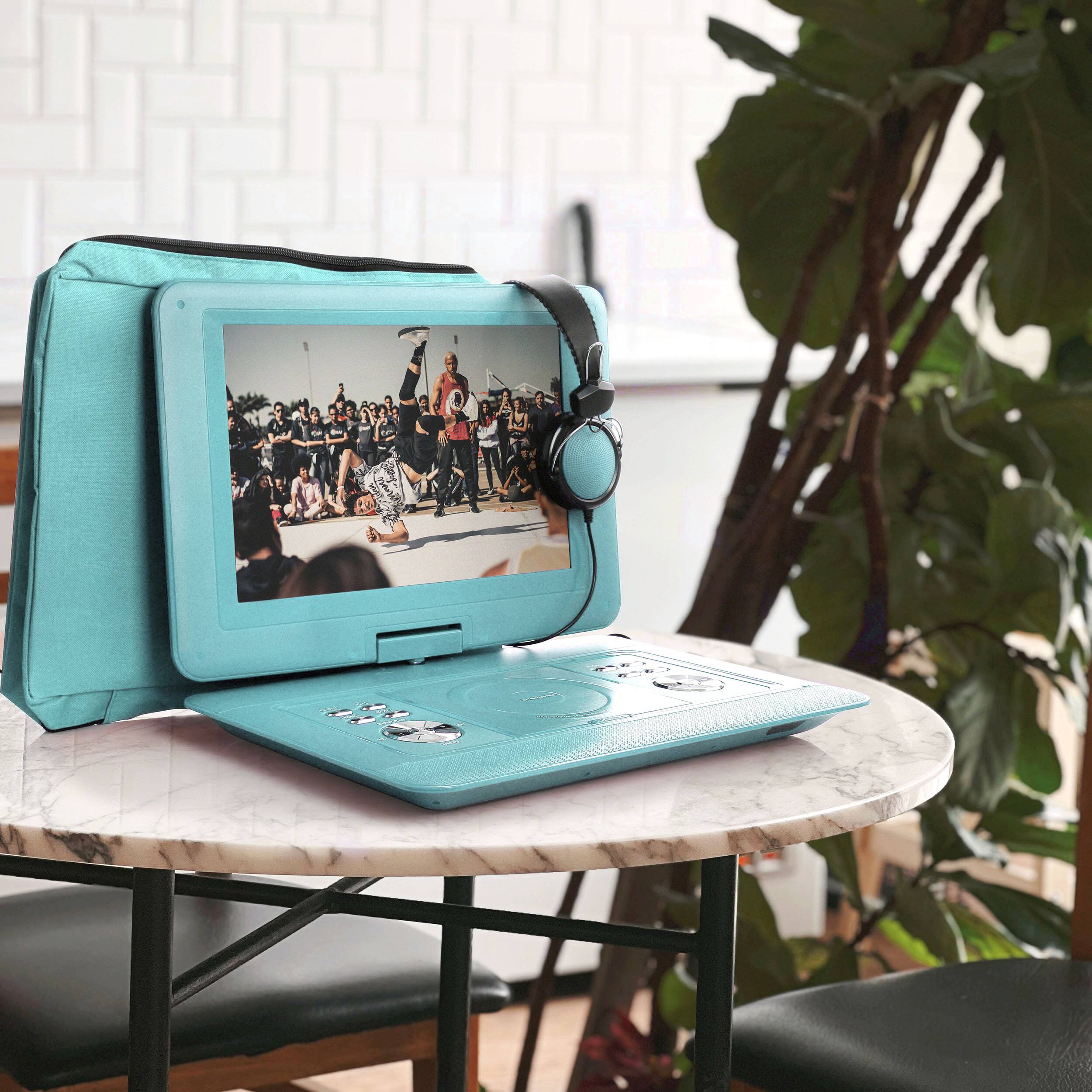 Alt View 6. Trexonic - Trexonic 14.1 Inch Portable TV+DVD Player with Swivel TFT-LCD Screen and USB,SD,AV,HDMI Inputs - Teal.