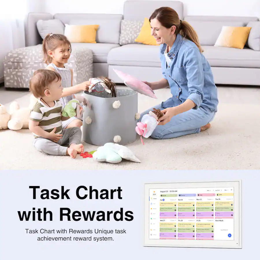 Daily Reward Task Viewedge 15.6 inch Digital Calendar – Schedule, Chore Chart, Meal ...