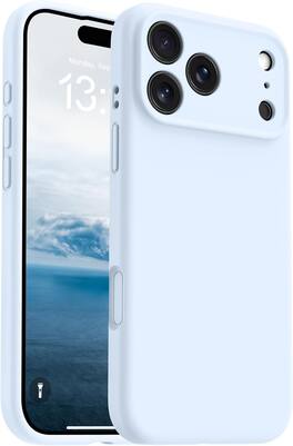 FINEAK - Magnetic Liquid Silicone Case for iPhone 17 Pro Max with Magsafe - Light Blue