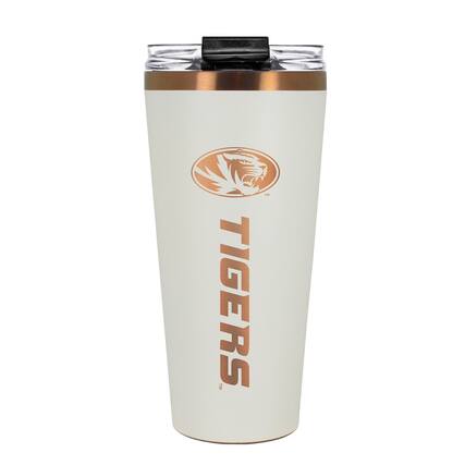 Front. Great American Products - Missouri Tigers 30oz. Big Slim Tumbler - Cream.