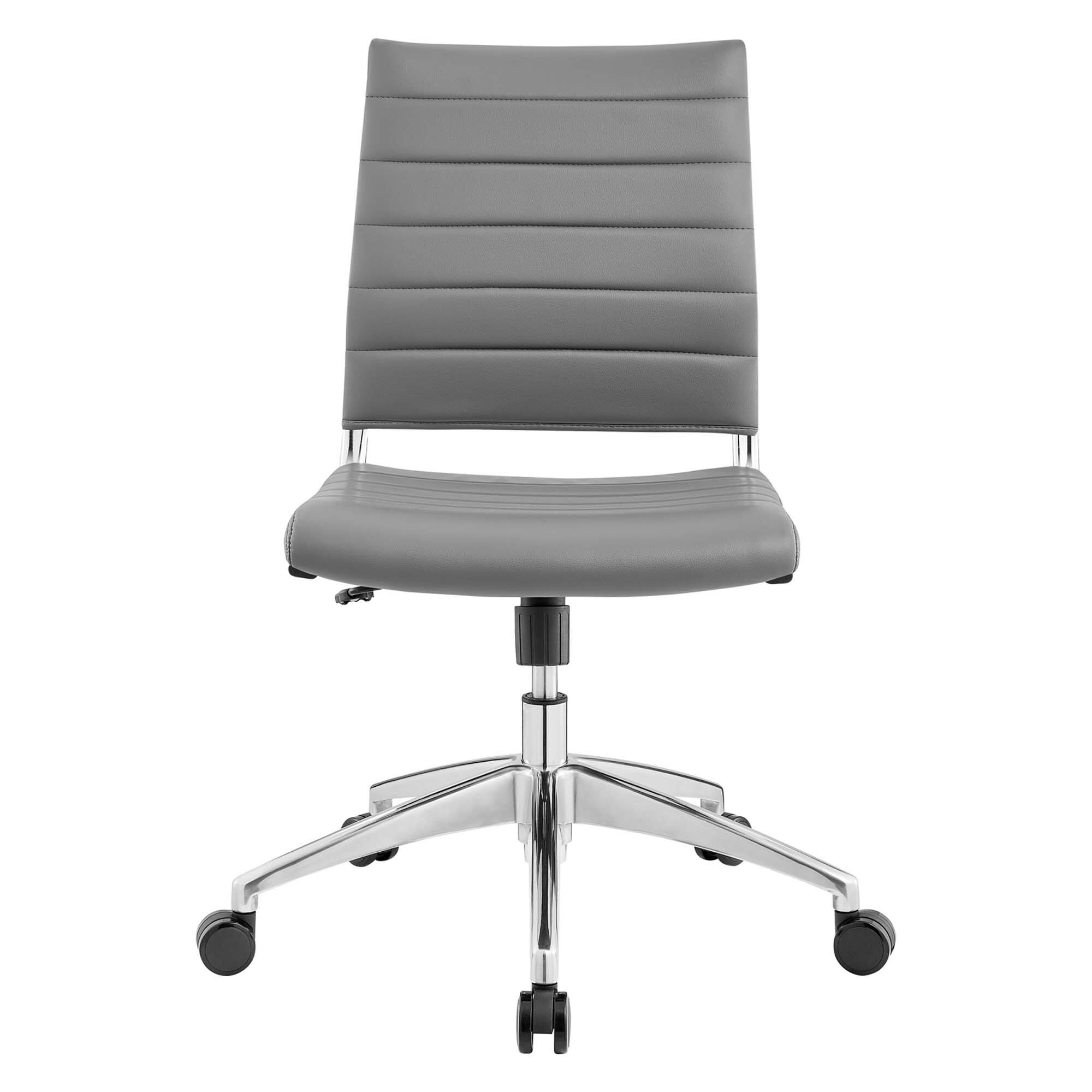 Alt View 4. Modway - Jive Armless Mid Back Office Chair by Modway - Gray.
