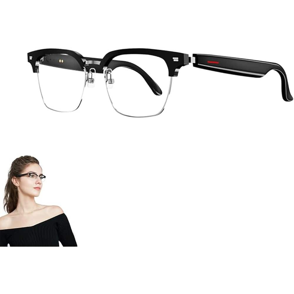 ACJPR - Smart Bluetooth Glasses – Touch Control, UV Protection, Frame - Black