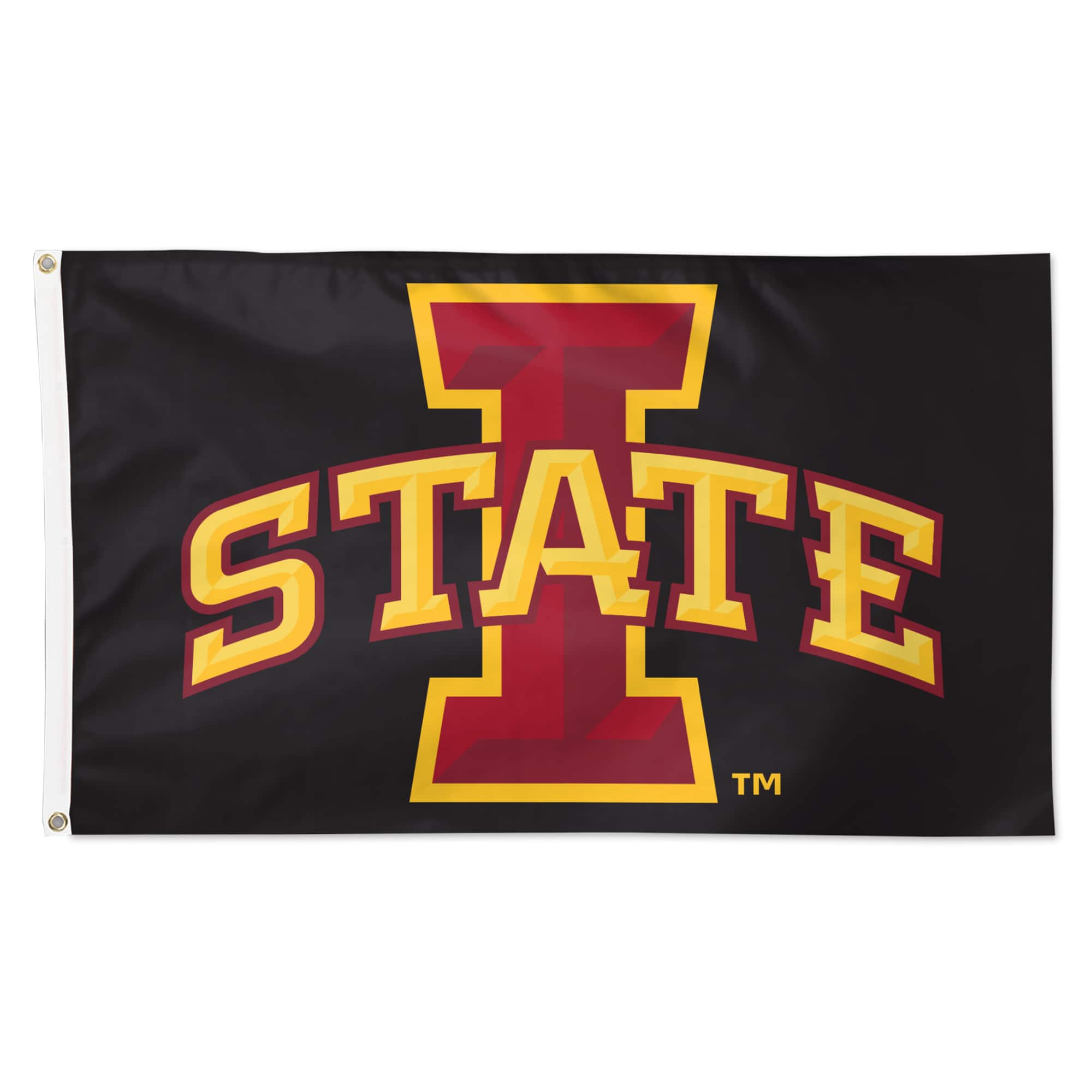 WinCraft - Iowa State Cyclones 3' x 5' Single-Sided Vibrant Logo Deluxe Flag - Black