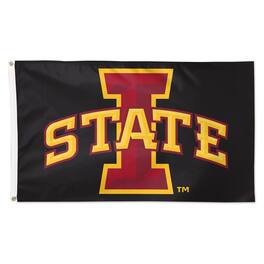 WinCraft - Iowa State Cyclones 3' x 5' Single-Sided Vibrant Logo Deluxe Flag - Black