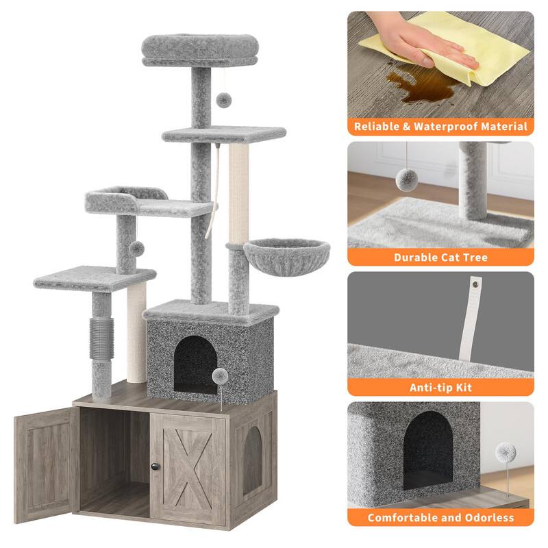 - Reliable & Waterproof Material
- Durable Cat Tree
- Anti-tip Kit
- Comfortable and Odorless