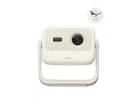 JmGO - N1S Nano Mini Projector - Google TV, 4K, Dual Speakers, 3D - Creamy
