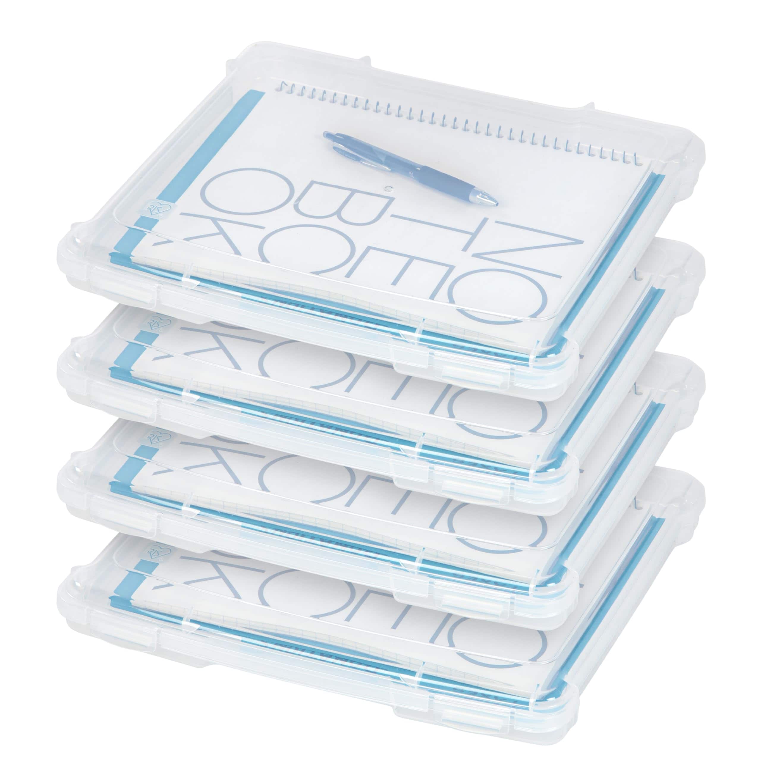 HM 1810 - IRIS USA Board Game Storage Craft Organizer Box Snap Tight Latch Lid 10 Pack Portable Case Bin - 4 Pack