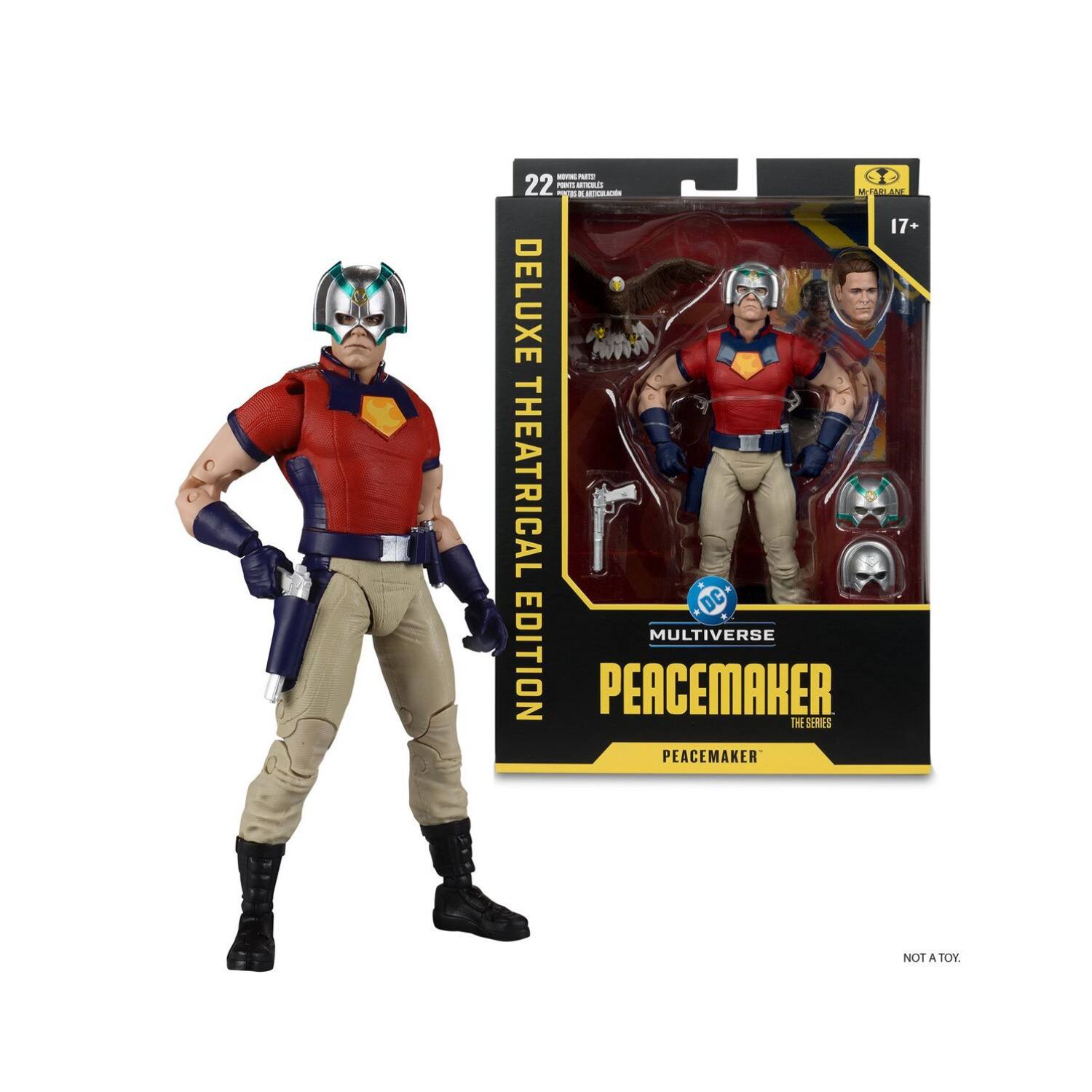 Sure, here is the corrected and grouped text from the image:

---

**DC MULTIVERSE**

**PEACEMAKER THE SERIES**

**PEACEMAKER**

**DELUXE THEATRICAL EDITION**

**17+**

**NOT A TOY.**

---

**22**

**DELUXE THEATRICAL EDITION**

**MULTIVERSE**

**PEACEMAKER THE SERIES**

**PEACEMAKER**

**NOT A TOY.**

---

**17+**

**M-FOR-LIFE**

**WARNING: CHOKING HAZARD - SMALL PARTS. NOT FOR CHILDREN UNDER 3 YEARS.**

---

**DC**

---

**MULTIVERSE**

**PEACEMAKER THE SERIES**

**PEACEMAKER**

**DELUXE THEATRICAL EDITION**

**17+**

**NOT A TOY.**

---

**22**

**DELUXE THEATRICAL EDITION**

**MULTIVERSE**

**PEACEMAKER THE SERIES**

**PEACEMAKER**

**NOT A TOY.**

---

**17+**

**M-FOR-LIFE**

**WARNING: CHOKING HAZARD - SMALL PARTS. NOT FOR CHILDREN