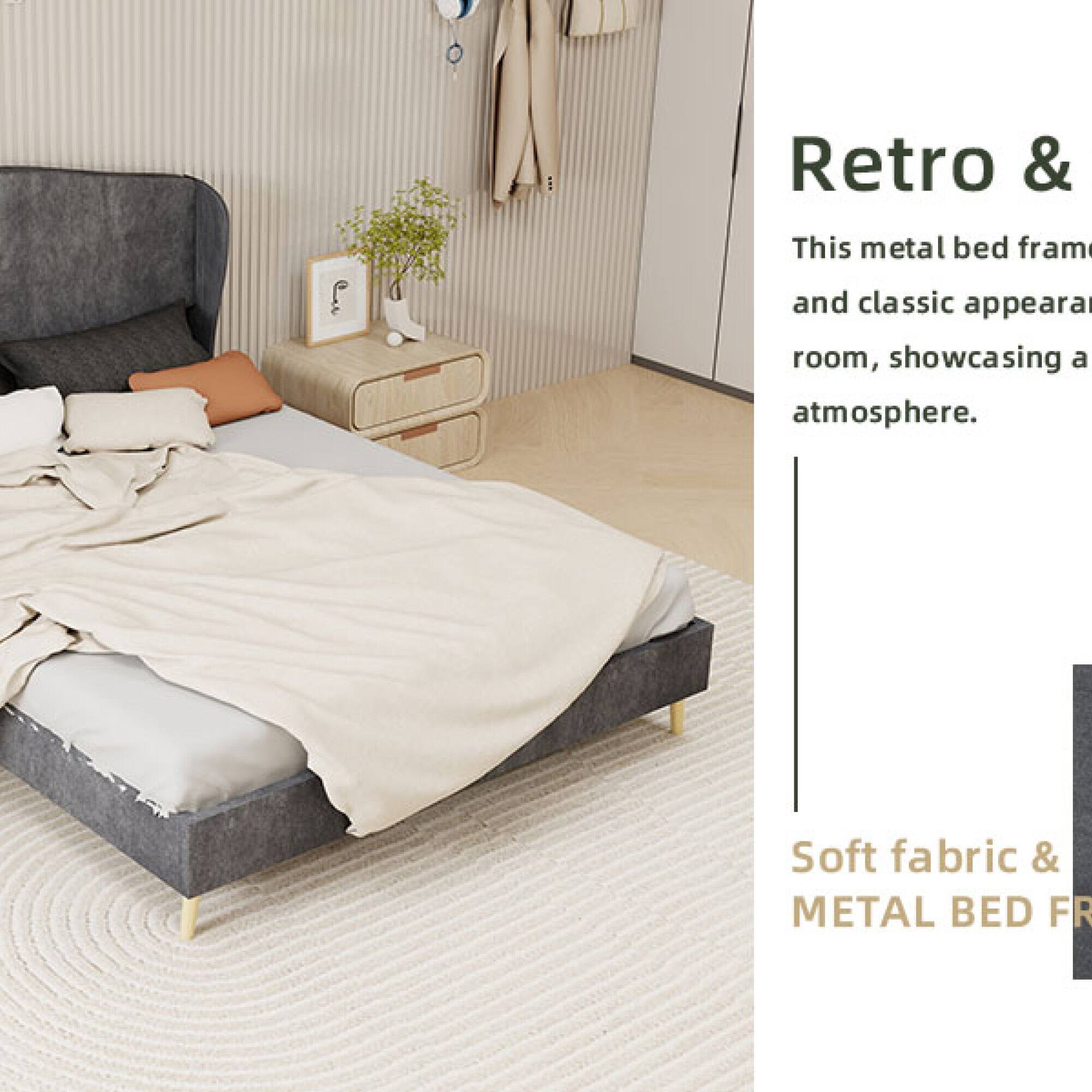 Retro & Lu

This metal bed frame and classic appearance room, showcasing a atmosphere.

Soft fabric & METAL BED FR