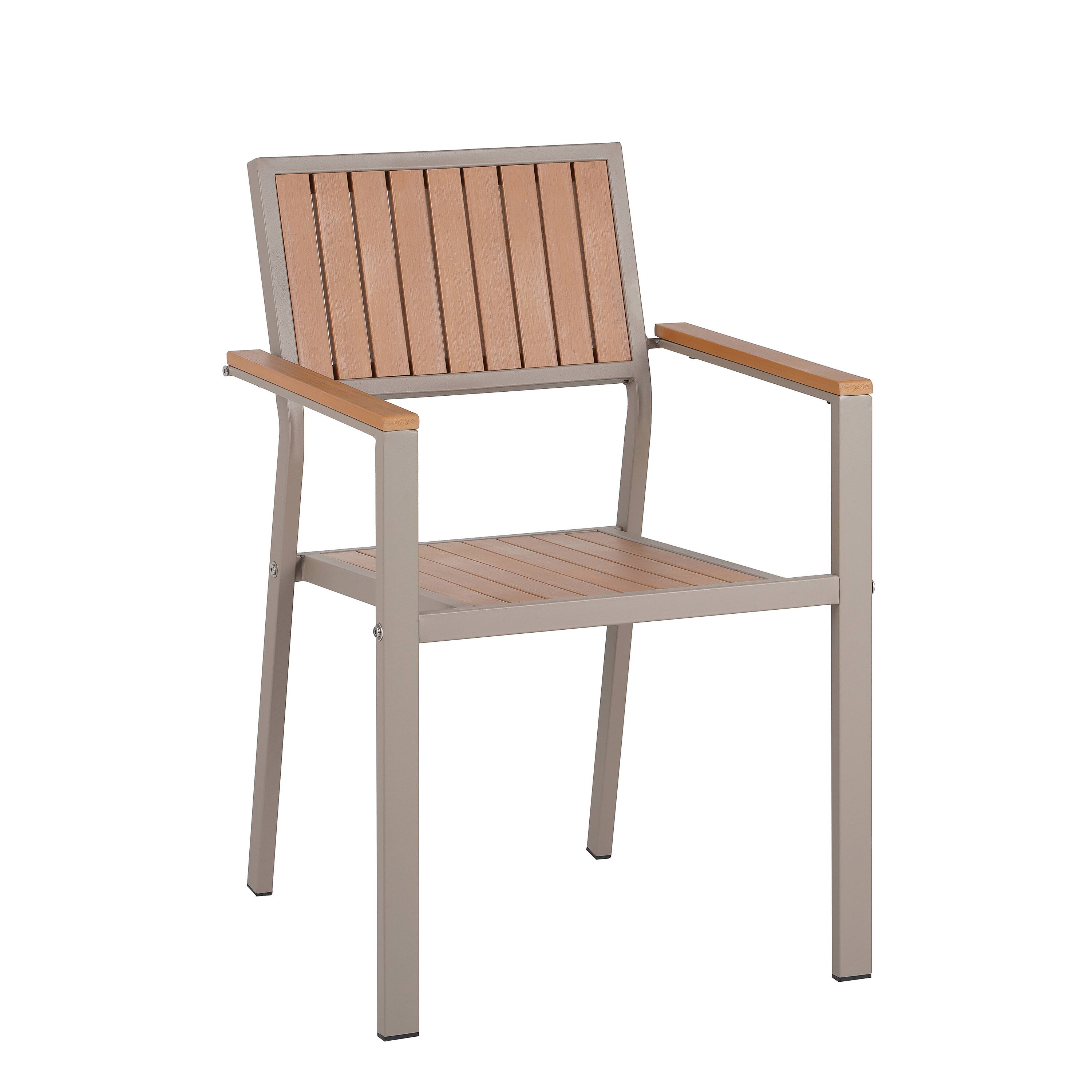 Alt View 5. Mondawe - 7-Piece Outdoor Dining Set with 6 Chairs and Extendable Table - Camel+Natural.