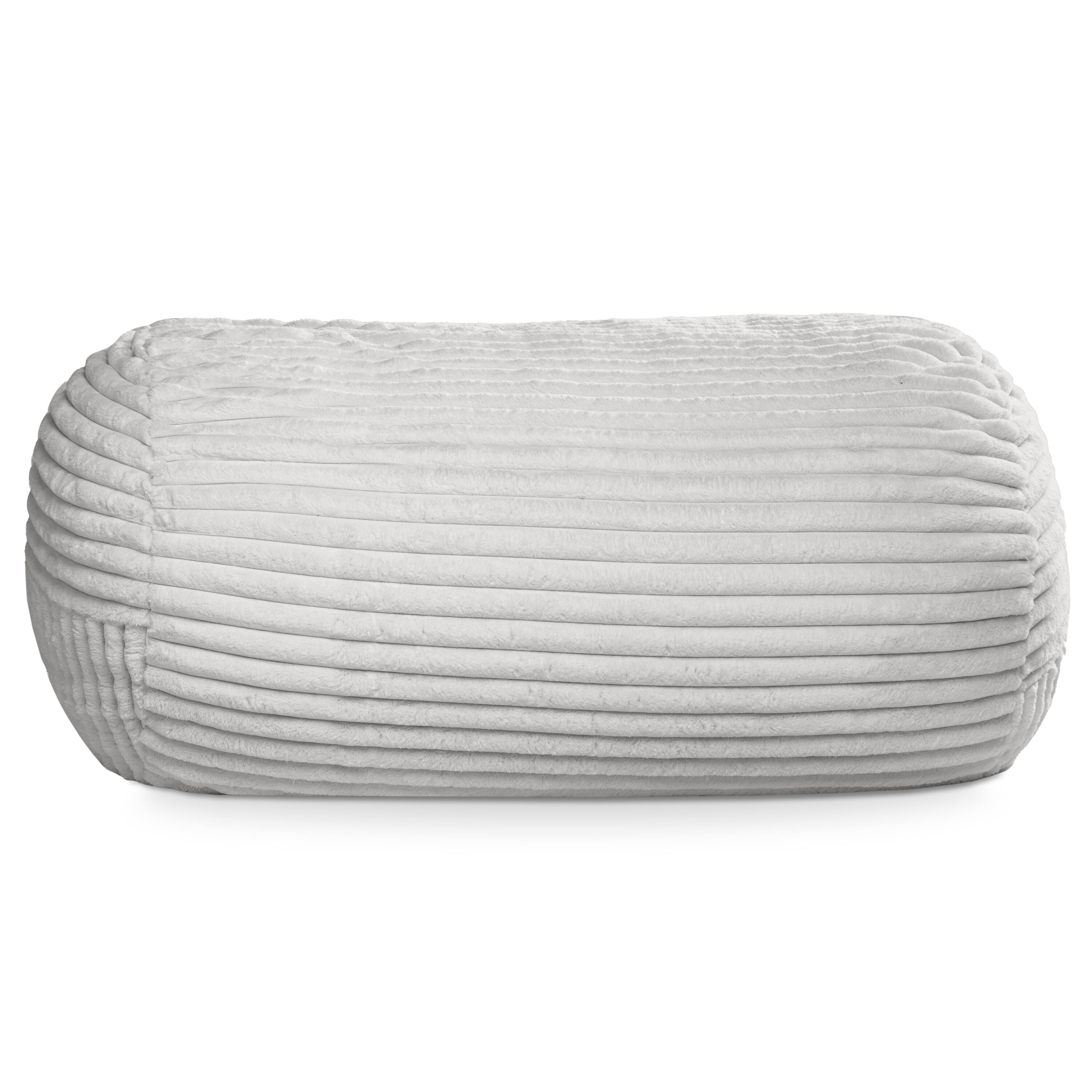 Jaxx - Grand Lounger 7 Foot Bean Bag Sofa - Grey Mondo Fur - Faux Fur Grey