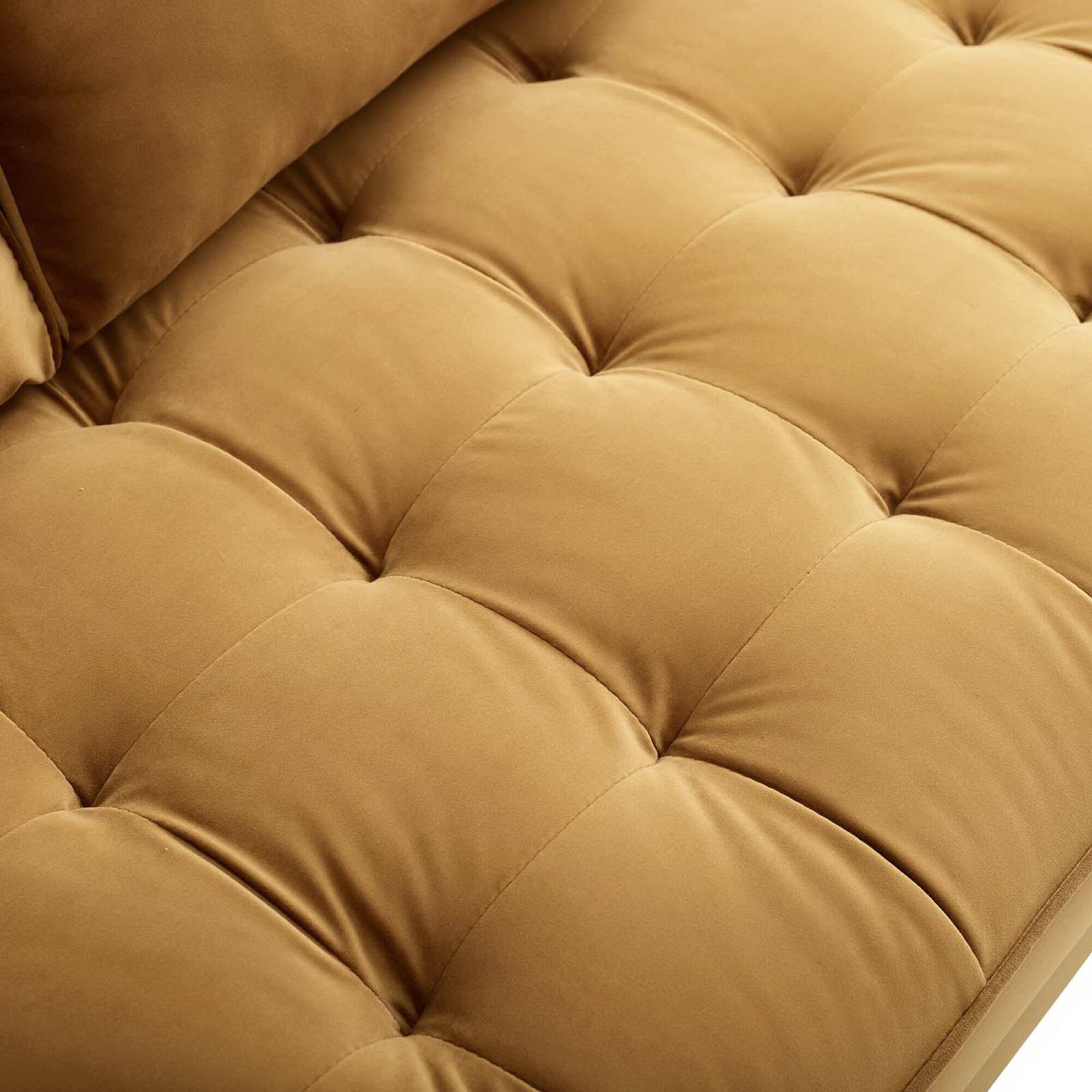 Alt View 5. Modway - Valour Performance Velvet Loveseat by Modway - Cognac.