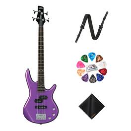 Ibanez - GSRM20 4-String Bass Guitar, Right Handed+Strap+Picks Kit - Metallic Purple