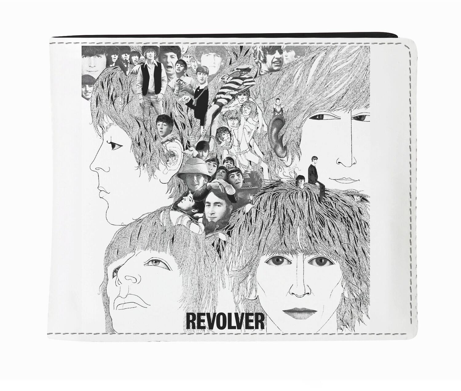 Front. PopMarket - The Beatles - Rocksax - Beatles - Revolver Logo - Wallet With Coin Pocket (Black) - Multicolor.