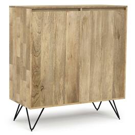 Simpli Home - Hunter SOLID MANGO WOOD and Metal 39 inchWide Modern Industrial Medium Storage Cabinet - Natural