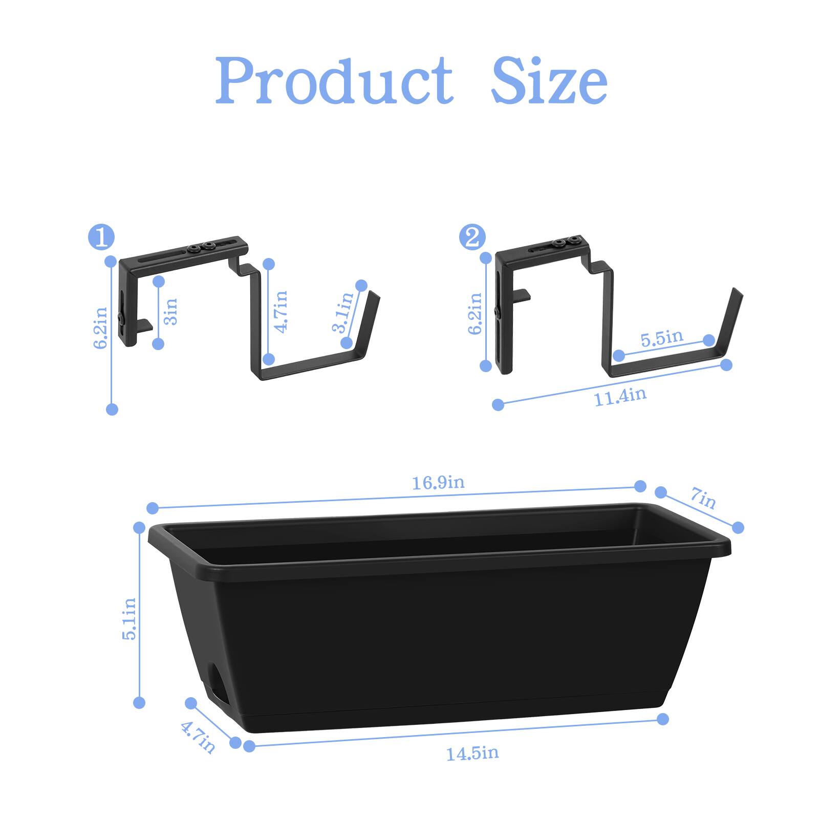 Product Size

1. 6.2in x 3in x 4.7in x 3.1in
2. 6.2in x 5.5in x 11.4in x 16.9in
3. 7in x 5.1in x 4.7in x 14.5in