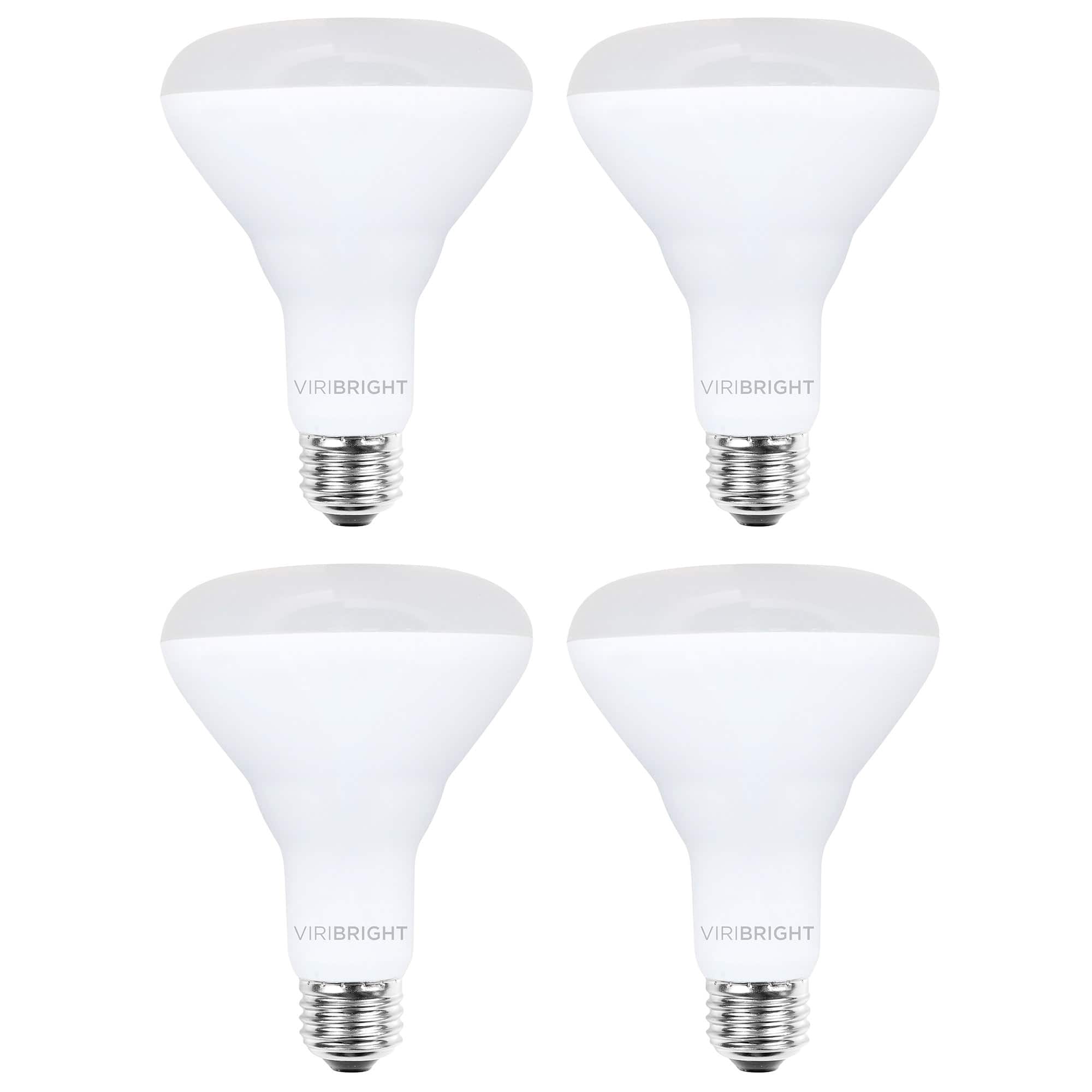VIRIBRIGHT - BR30 LED Bulb, E26, Screw Base, 700 Lumens, CEC, 90+ CRI, Daylight (4-Pack) - 5000K
