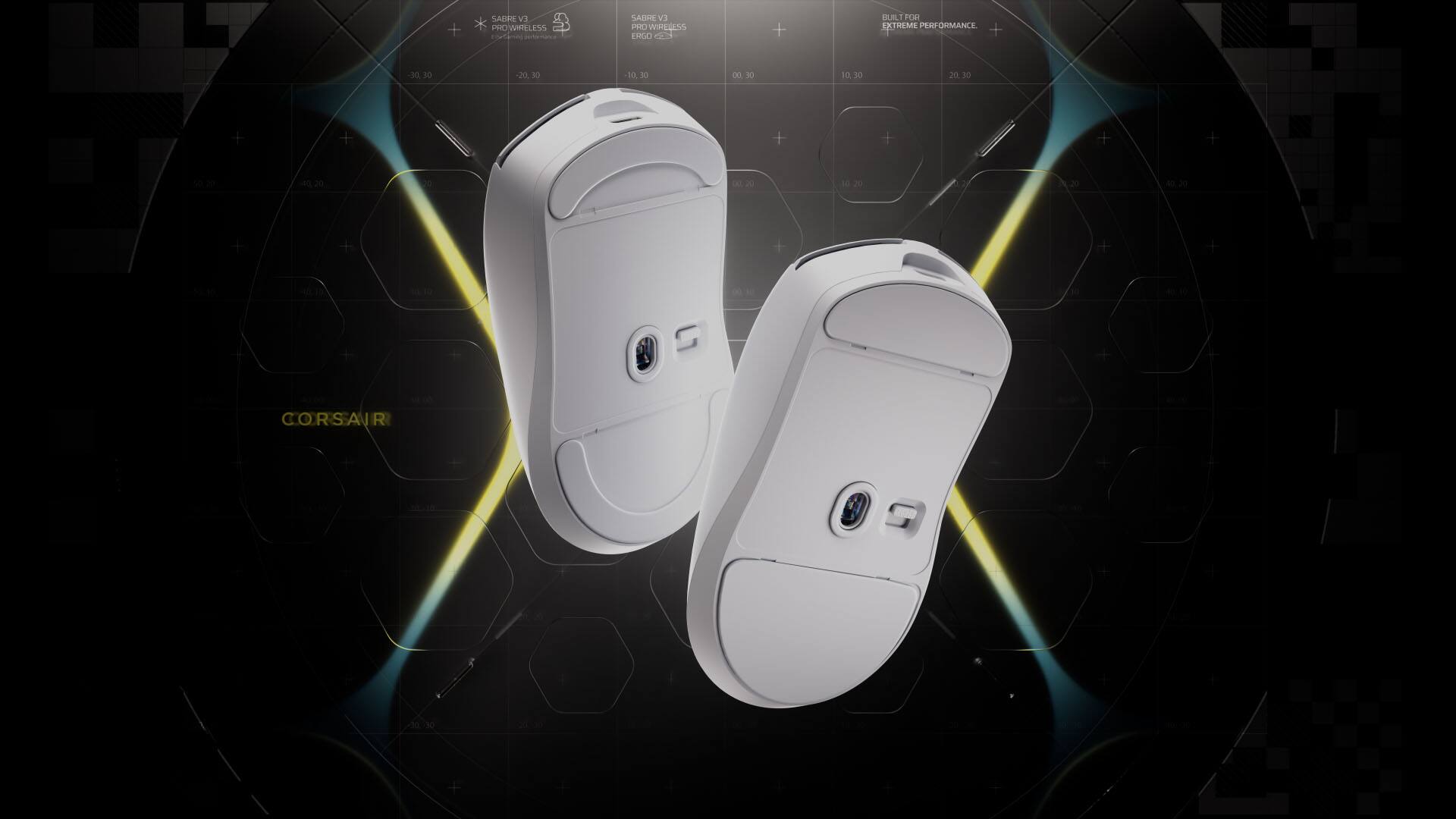 SABRE LV 19:0 WIRELESS  
SABRE CA PHD WIRELESS ERSO  
BUILT FOR EXTREME PERFORMANCE  

-DO)  
20,30  
-10.30  
00 30  
10 30  
20.30  

-POL.20  
20  
10 20  

SILM  

CORSAIR