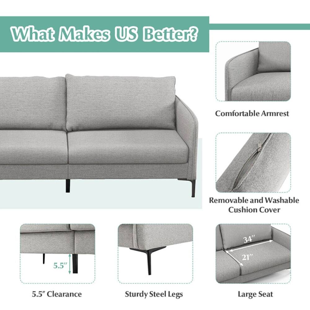 What Makes US Better?  
- Comfortable Armrest  
- Removable and Washable Cushion Cover  
- 34" x 21" Large Seat  
- 5.5" Clearance  
- Sturdy Steel Legs