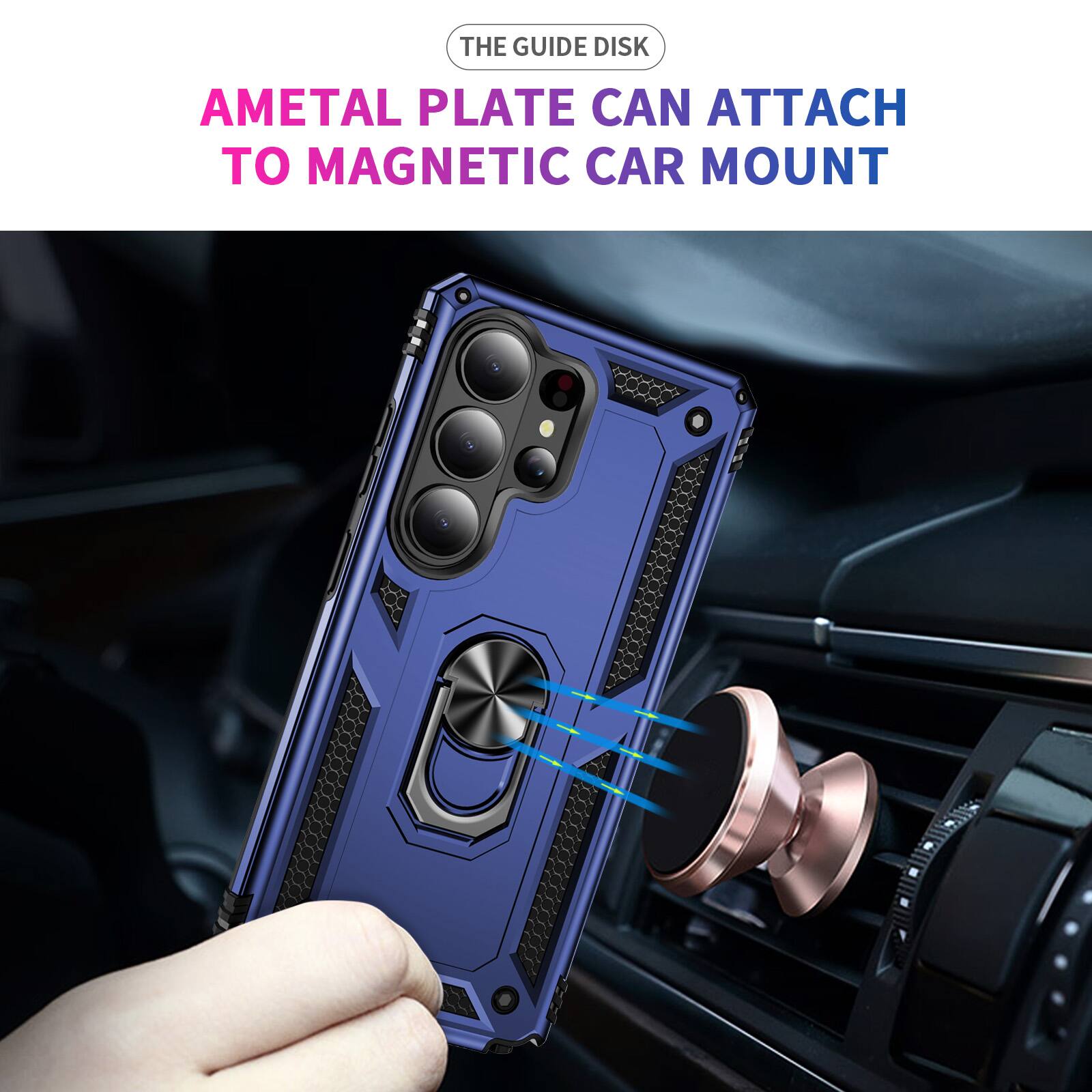 THE GUIDE DISK  
AMETAL PLATE CAN ATTACH TO MAGNETIC CAR MOUNT