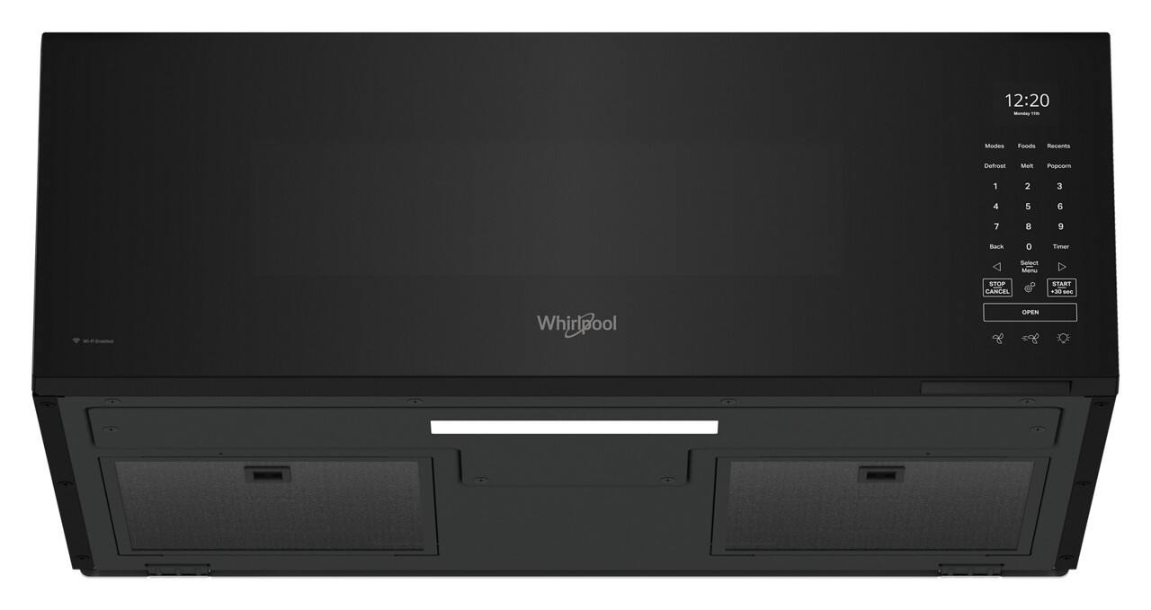 12:20 - ! Modes Foods Recents Defrost Mail Popcorn 1 2 3 4 5 6 7 8 9 Back 0 Timer Select Memo STOP CANCEL START 30 ... Whirlpool cool OPEN