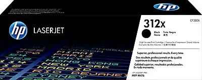 Sure, here is the corrected and grouped text:
---
**HP LASERJET**
**312x Black Tote Negro Noire**
**High Volume Print Cartridge / Cartouche d'Impression Grand Volume**
**Superior, professional results every time.**
- **Superior, professional results every time.**
- **De résultats professionnels et de qualité supérieure à chaque impression.**
- **Calidad superior, resultados profesionales en todo momento.**
**HP 312x**
**HP LaserJet Pro MFP M426**
---