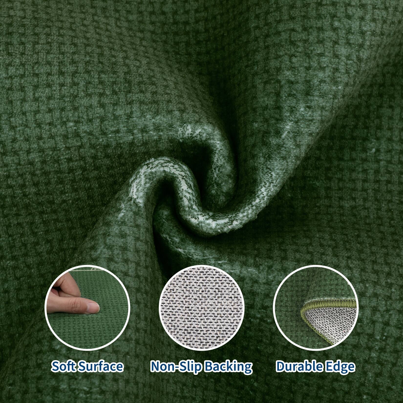 GARVEE Modern Minimalist Solid Color Machine Washable Area Rug for ...