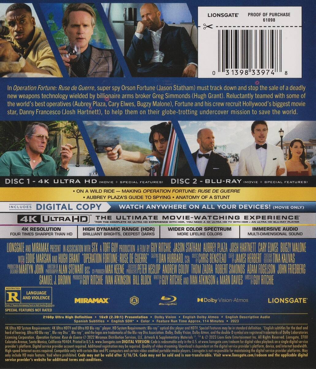 Alt View 1. Operation Fortune: Ruse de Guerre   - 4K Blu-Ray.