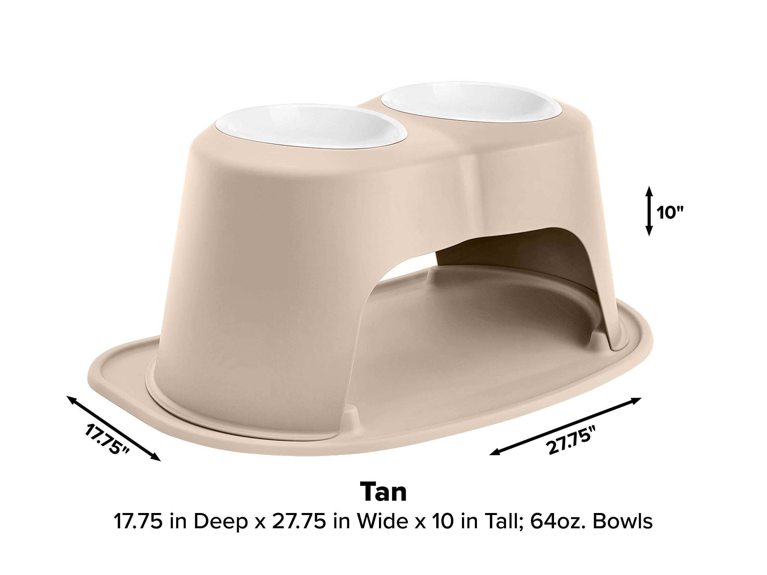 10"  
17.75" 27.75" Tan  
17.75 in Deep x 27.75 in Wide x 10 in Tall; 64oz. Bowls