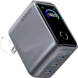 Anker - Prime Charger, 160W Max 3-Port GaN Charger - Silver