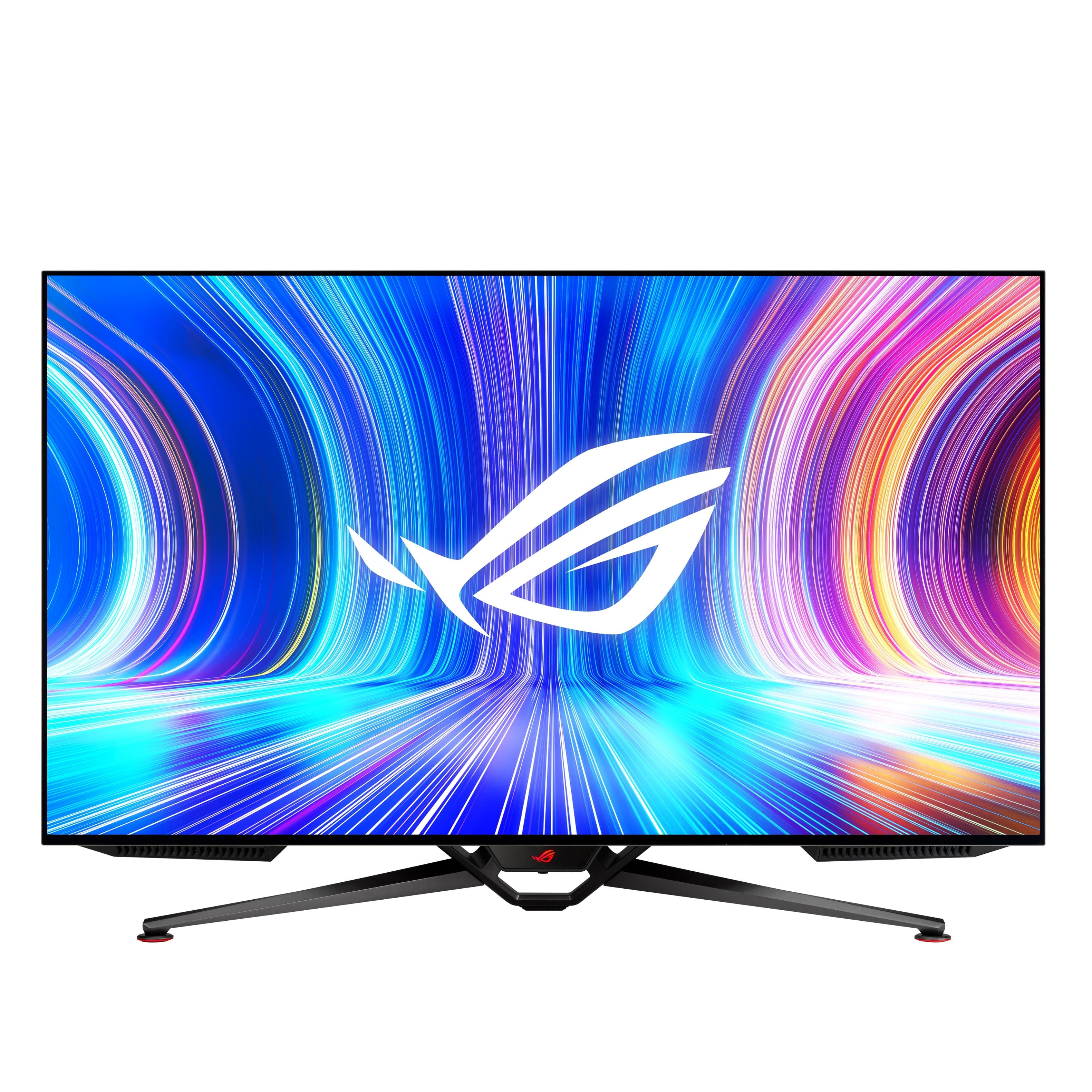 Front Zoom. ASUS - ROG Swift 41.5" OLED 4K G-SYNC Gaming Monitor with HDR (DisplayPort, USB, HDMI) - Black.