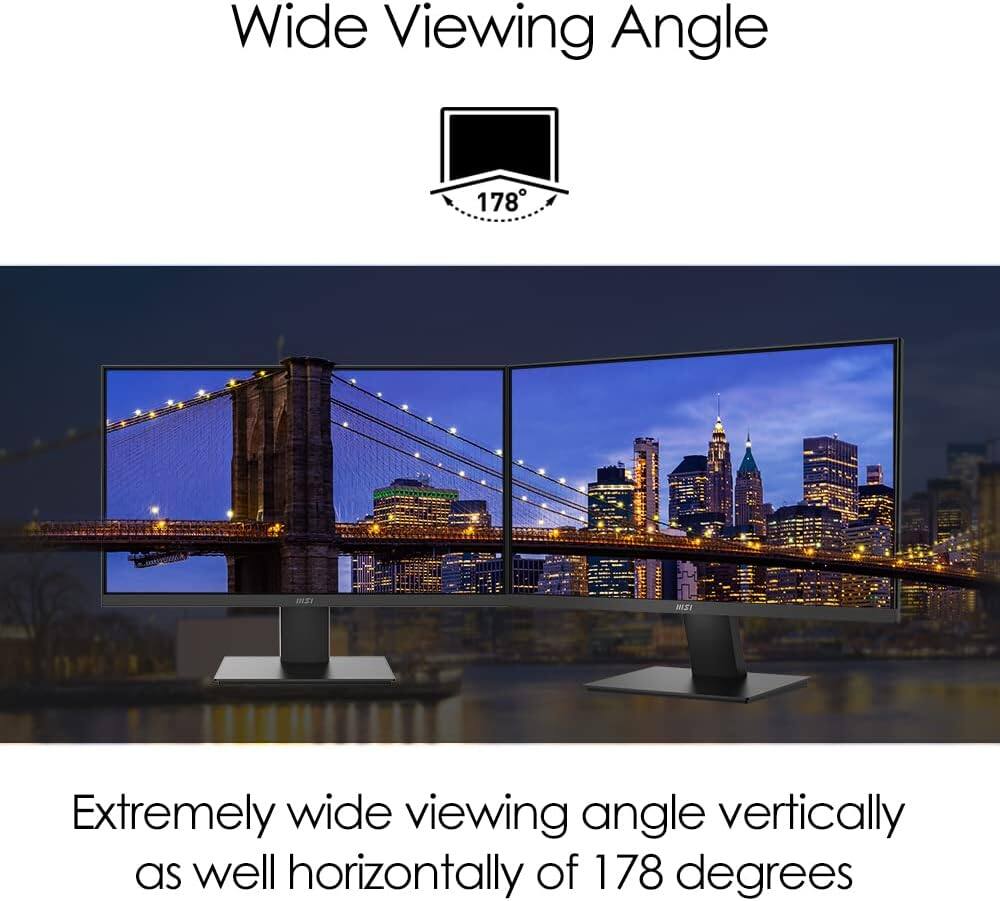 Wide Viewing Angle

Extremely wide viewing angle vertically as well horizontally of 178 degrees