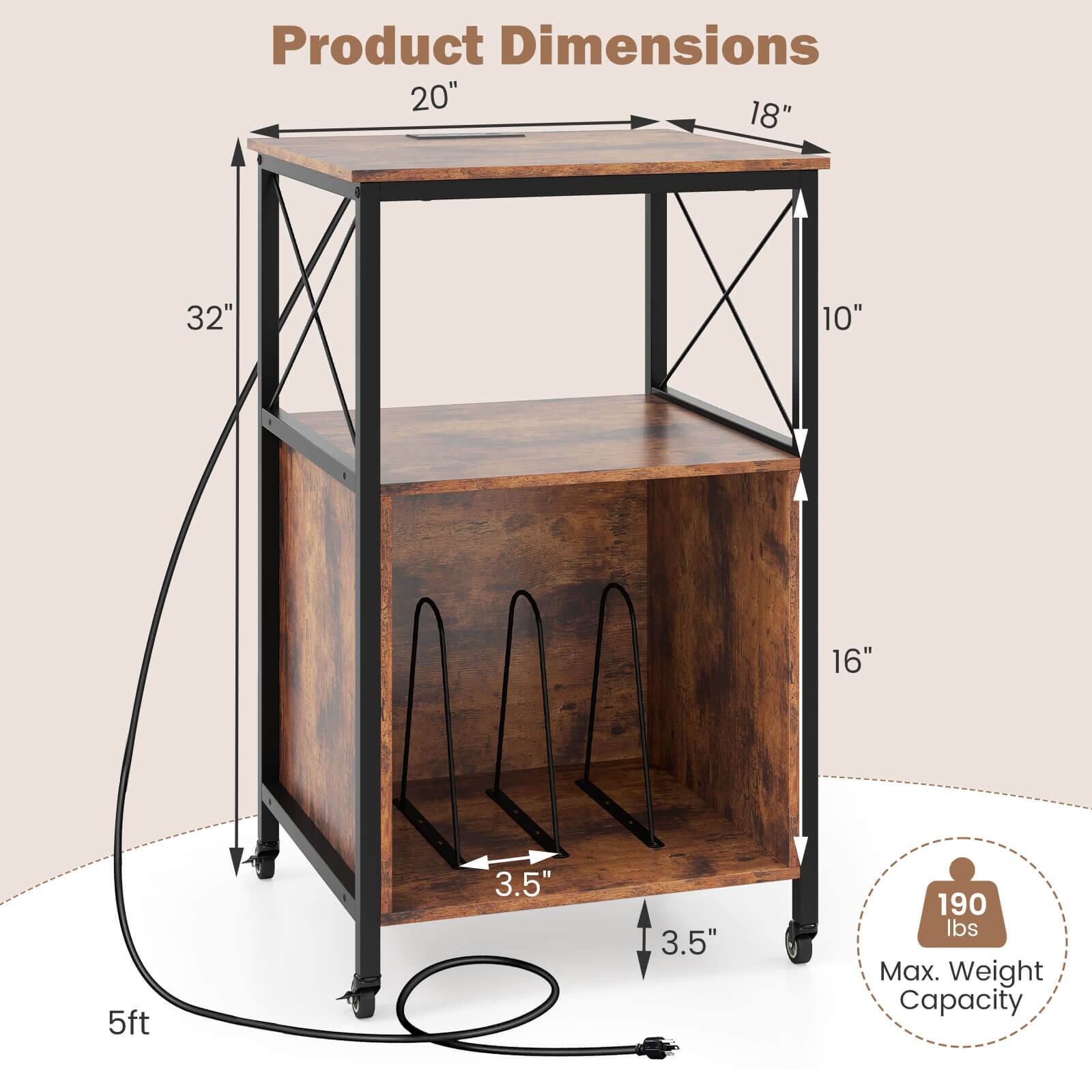 Product Dimensions  
20" x 18" x 32" x 10" x 16" x 3.5" x 3.5"  
5ft  
Max. Weight Capacity: 190 lbs