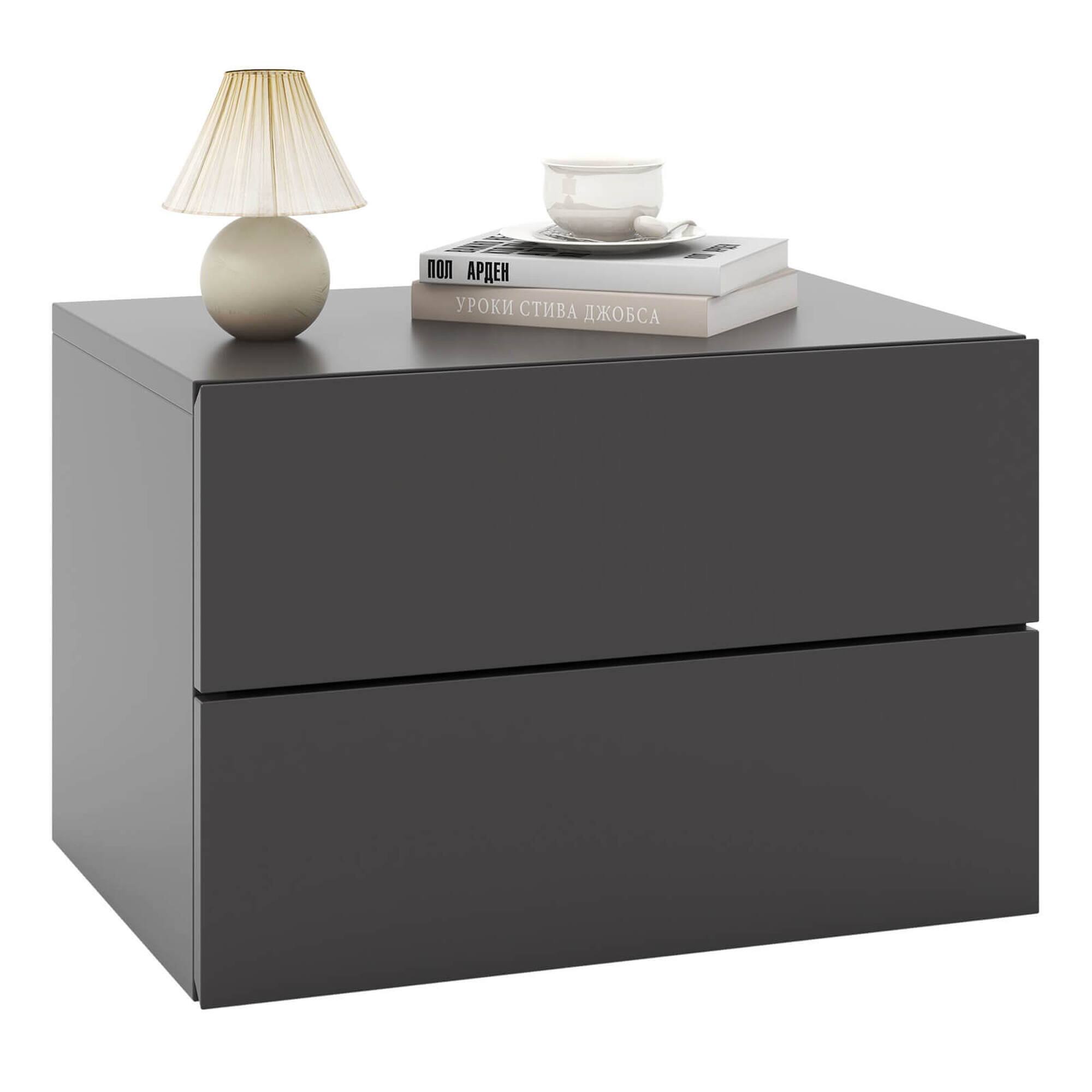 Alt View 6. Costway - 1 PCS Floating Nightstand with Drawer Storage Modern Floating Bedroom Shelf - Gray.